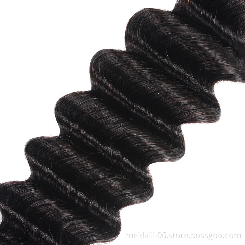 cuticle aligned unprocessed mink brazilian human hair loose deep wave bundles wholesale virgin human hair